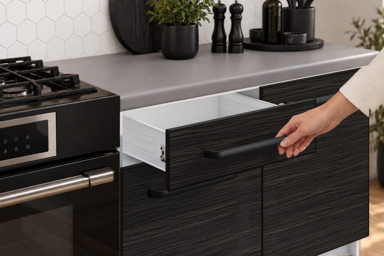 Meble kuchenne Linea 180 cm heban królewski bez blatu Producent TOR L Leonardo/0/WT/HK/BB/A1
