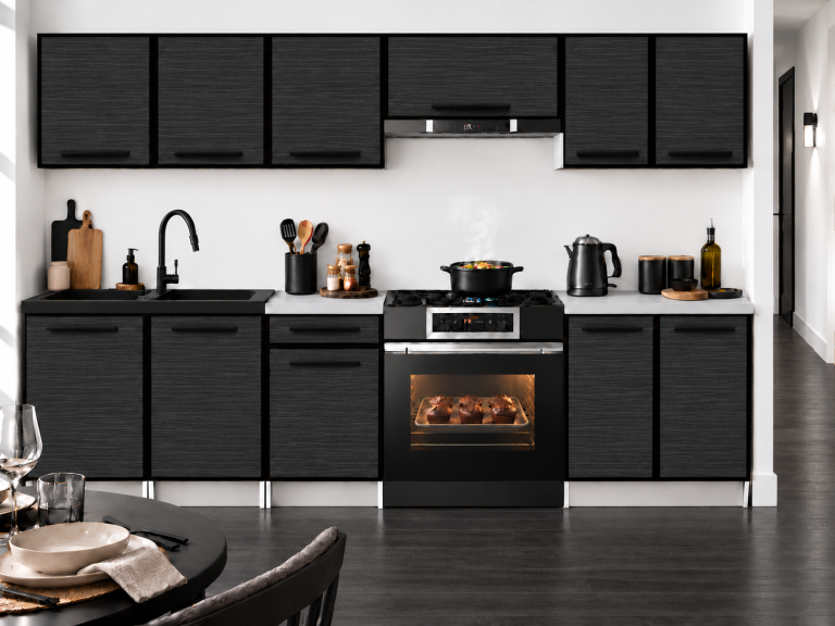 Meble kuchenne Linea 240 cm heban królewski bez blatu Producent TOR L Salvador/0/WT/HK/BB/A1