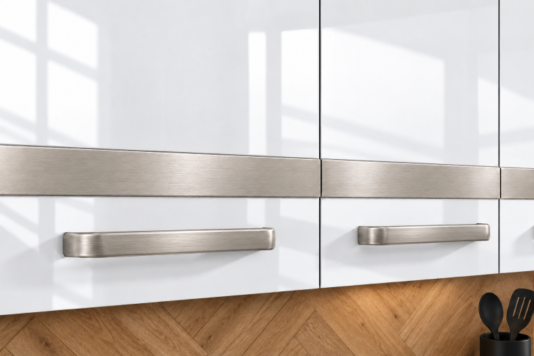 Meble kuchenne Prestige 180 cm biały połysk bez blatu Producent INF P Leonardo/0/WT/W/BB/C1/SL