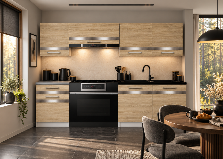Meble kuchenne Prestige 180 cm dąb sonoma bez blatu Producent TOR P Leonardo/0/WT/DS/BB/C1/SL