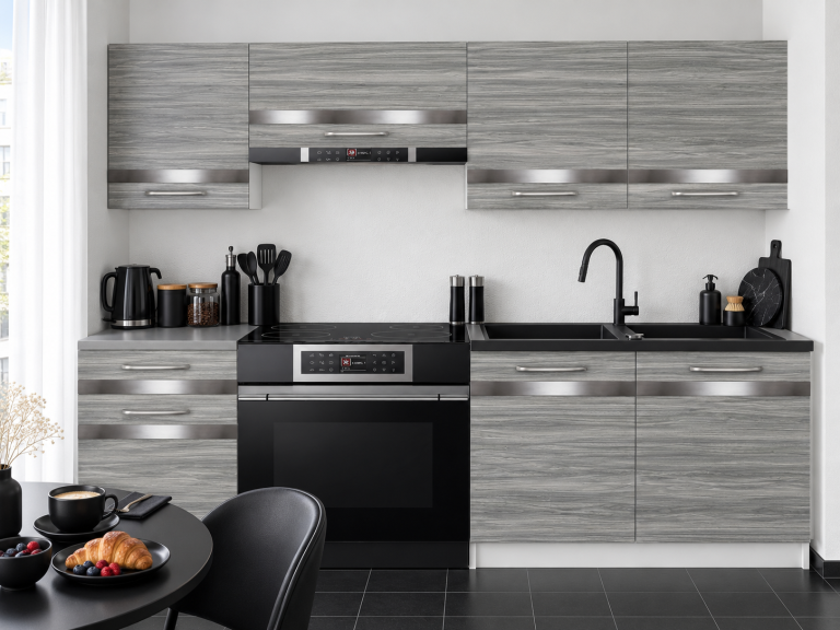 Meble kuchenne Prestige 180 cm glamour wood z blatem Producent TOR P Leonardo/0/WT/GW1/0/C1/SL