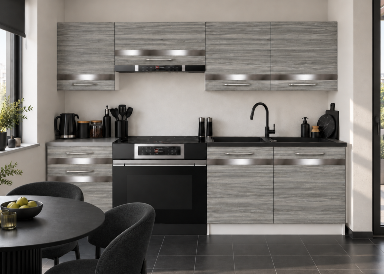 Meble kuchenne Prestige 180 cm glamour wood z blatem Producent TOR P Leonardo/0/WT/GW1/0/C1/SL